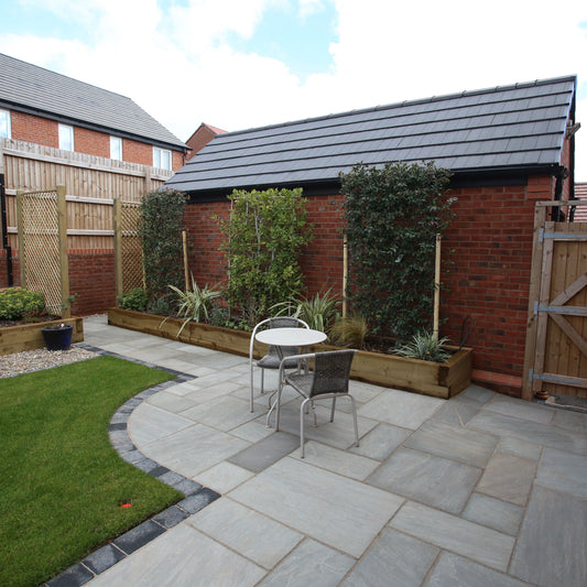 Kandla Grey Indian Sandstone Paving - 15.3m² Pack